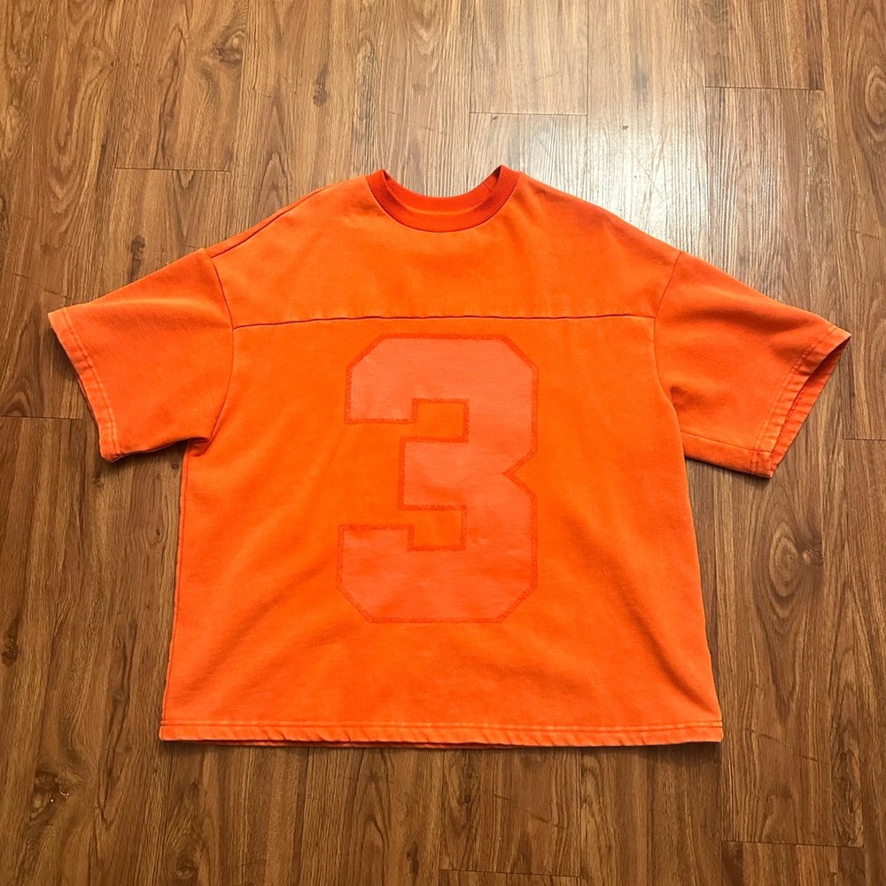 Orange FashionNovaMen Shirt with Number 3